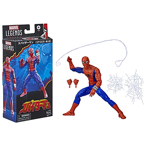 MARVEL Boneco Legends Series 60th Anniversary Japanese Spider-Man, Figura 15 cm - Homem-Aranha - F34