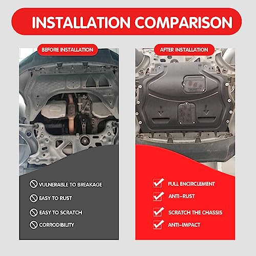 Image of Engine Guards Mud Flaps for VW Golf MK6 2010-2014 Front Engine Splash Shield Guards Suitable for Golf 6 Under Engine Cover Directly Replace Original One Black