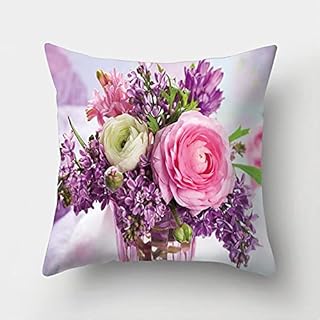 45*45 cm Rose Fleurs Polyester Housse de Coussin Style Nordique Décoration De Mariage Coussin pour La Maison Canapé-Lit De Voiture Taie d'oreiller 9