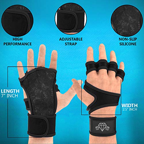image for Diamond Cut Muscle Weight Lifting Gloves | Workout Fitness Exercise Eq