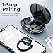 occiam Wireless Earbuds Bluetooth 90H Playback Sport Headphones with LED Charging Case Over Ear Running Ear Buds with Earhooks Workout Earphones for iOS Android,Black