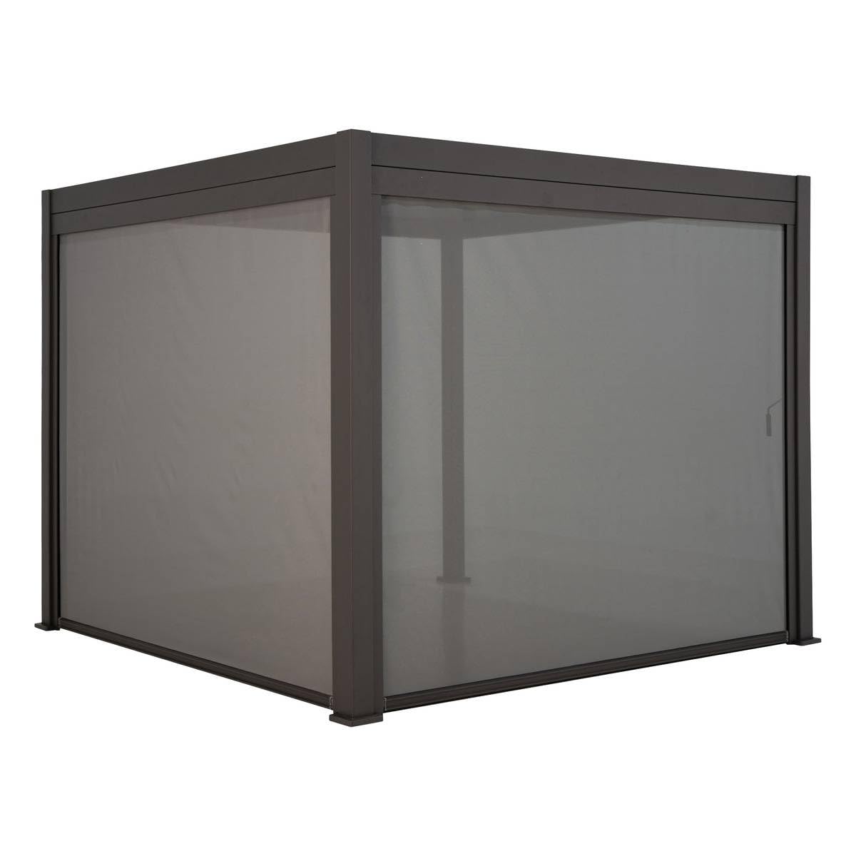 Hespéride - Store pour pergola bioclimatique Evora Grand modèle Ardoise en Aluminium