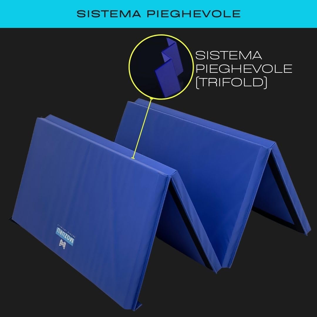Tappetino pieghevole multifunzionale 240x120x5 cm | Ideale per ginnastica, yoga, pilates, ginnastica ritmica | PVC premium, antiscivolo, facile da pulire