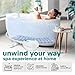 SereneLife Bubble Bath Mat, Non-Slip Bathtub Mat with Remote Control, Waterproof, Cushioned Design, Adjustable Bubbles, 8.2’ Air Hose and 47” x 14.2” Mold-Resistant Full Body Spa Massager