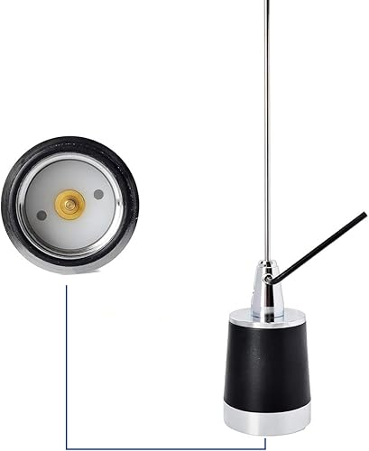 Miniatura 6 de UAYESOK Nuevo L-Bracket Antena de Radio para Vehículos Techo NMO Montaje con Banda Dual 144430MHz NMO Antena 13ft4M RG58 Cable coaxial UHF PL259