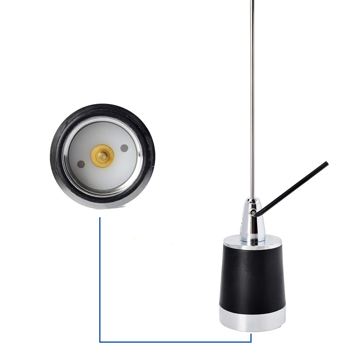 VHF／UHF ANTENNA Dual Band NMO Antenna, 21Inches 144/430Mhz VHF UHF Whip