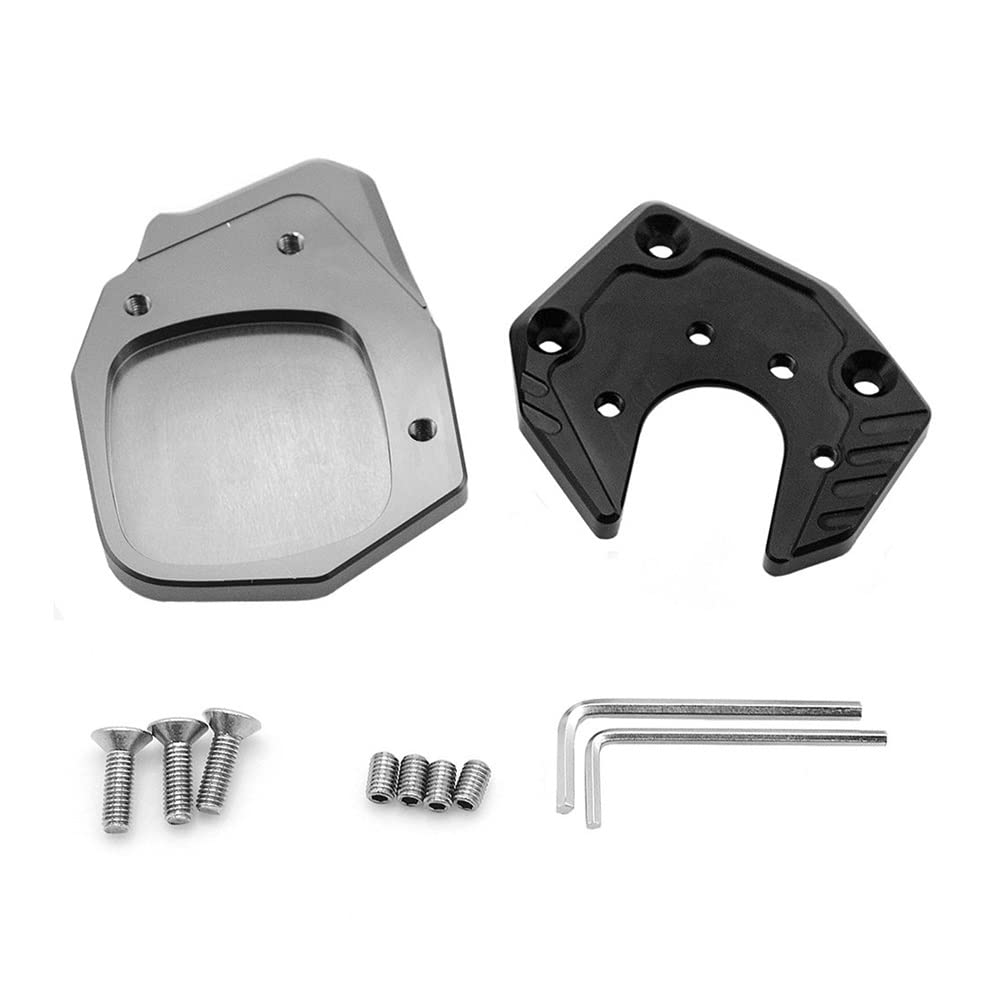 Moto Piastra Cavalletto Laterale Per ho&nda NC750X NC 750X X-ADV 750 XADV 750 Moto CNC Cavalletto Piede Cavalletto Laterale Estensione Pad Piastra Di Supporto Ingrandisci Stand ( Color : Silver-NC750X