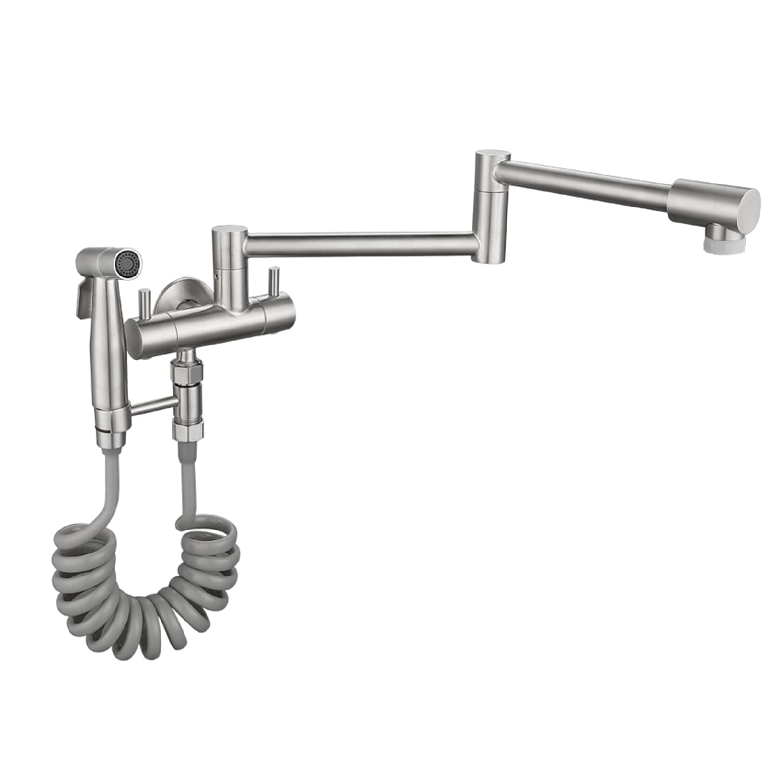 Robinet de cuisine eau froide mural pliable pour grand récipient