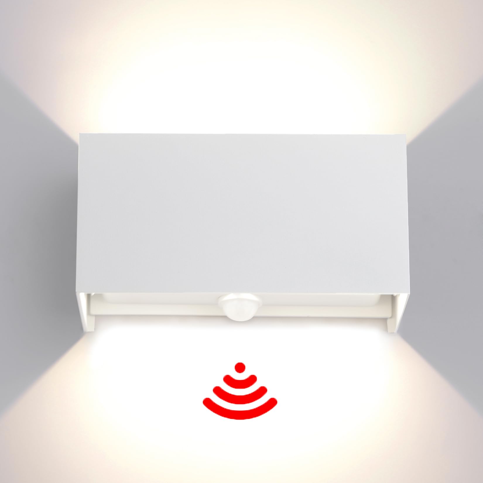 FUPE 2 Piezas Lámparas de Pared Exterior/Interior LED Aplique Pared 12W 1200LM ip65 impermeables up and down lámparas de pared de aluminio modernas que brillan arriba y abajo(Negro 3000k luz cálida) — view 21