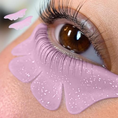 PERMANIA Silicone Under Eye Pads, Soft Lash Lift Rods Extreme Eyelash Curler Reusable for Lower Lash Perm Makeup Beauty Tool (Pink)