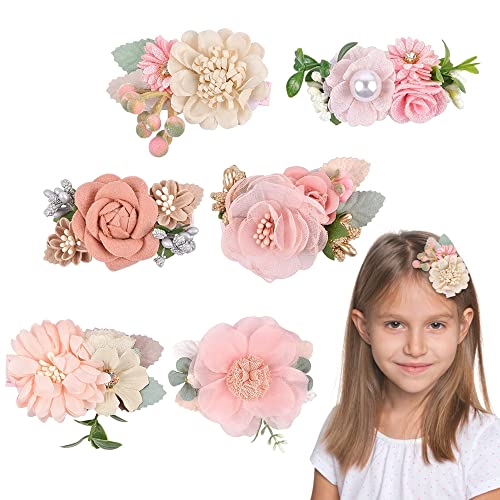 2 Coroncine Per Capelli Con Fiori Per Ragazze - Diademi Oro E Argento Con Strass E Perle - Accessori Per Matrimonio, Prima Comunione, Festa Di Compleanno (Regolabile)