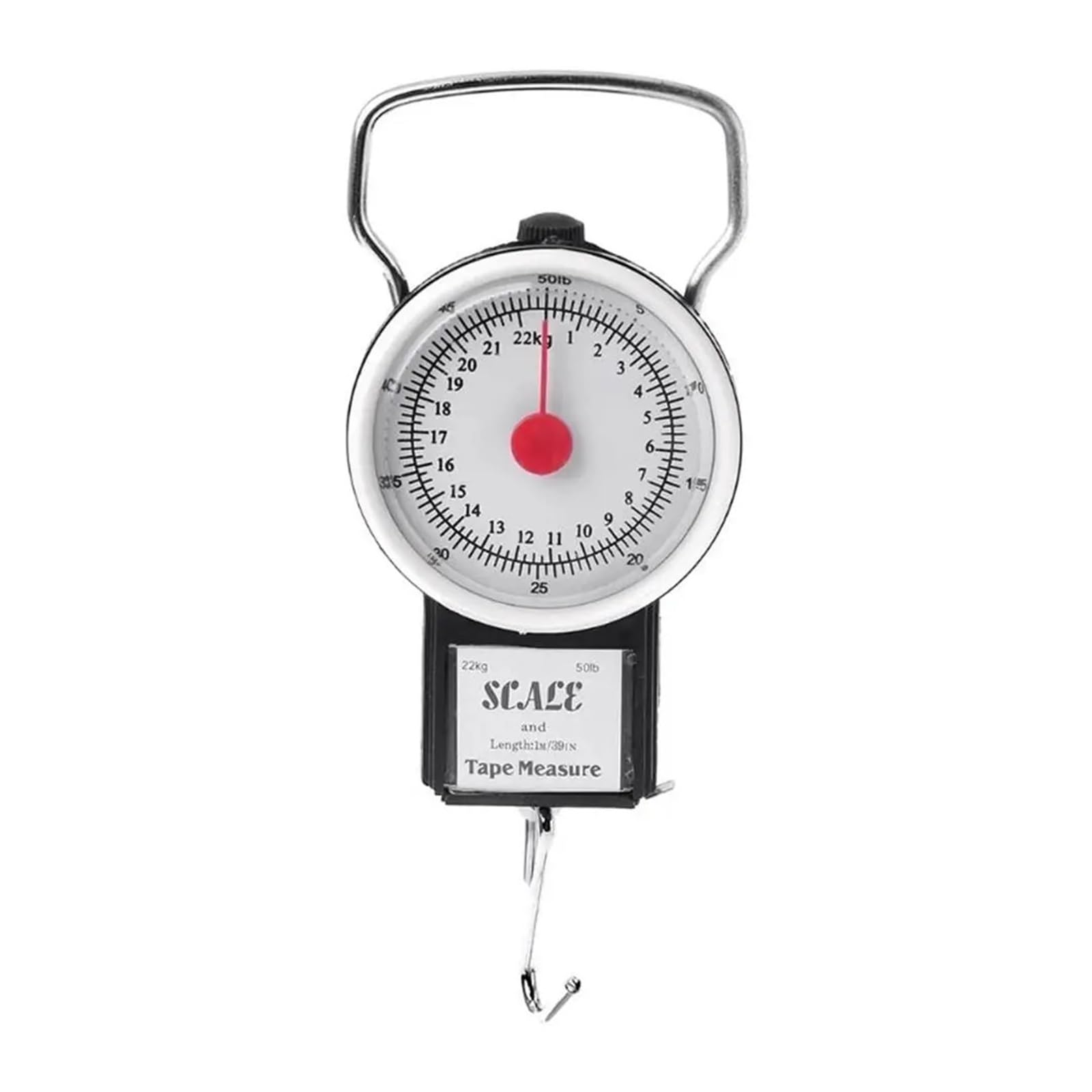 Digital Scales, Portable Mini Dial Luggage Scale Bag Weight Blance Baggage Suitcase Travel Scales Tape Measure(22kg)