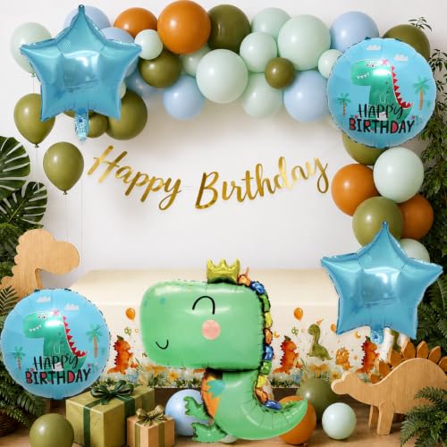 Image of Dinosaur Birthday Decoration Set, 47 Pcs Balloon Kit