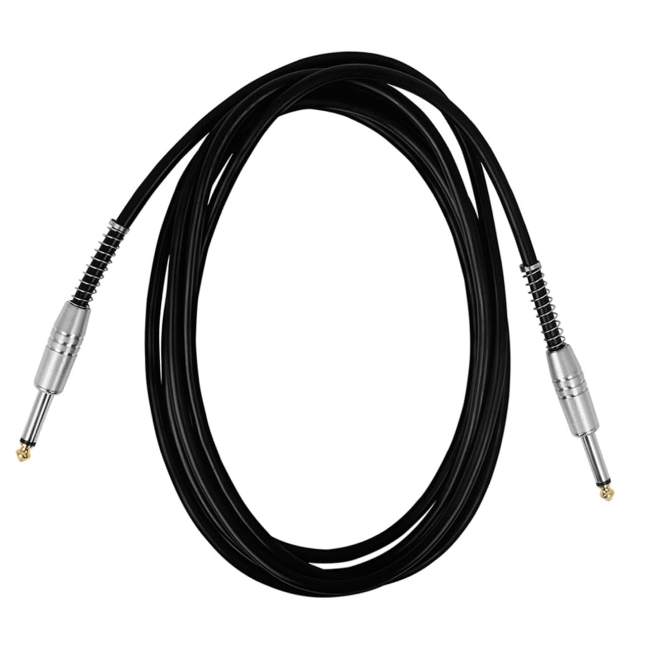 BESPORTBLE Guitar Patch Cable 10m Length Black Silver Connector Spring-Loaded Bass Effectors Musical Instruments Connection