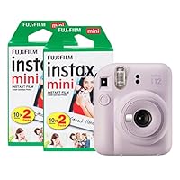 Fujifilm Instax Mini 12 Instant Camera with 40 Shot Film Pack - Lilac Purple