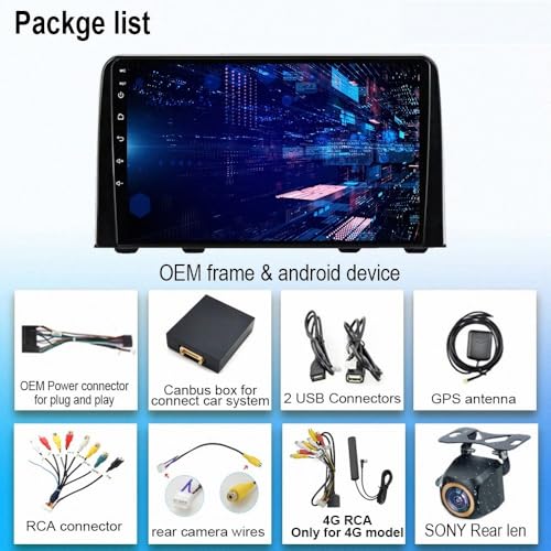 Radio coche 2 DIN multimedia para Honda CRV con cámara de aparcamiento y Bluetooth 7