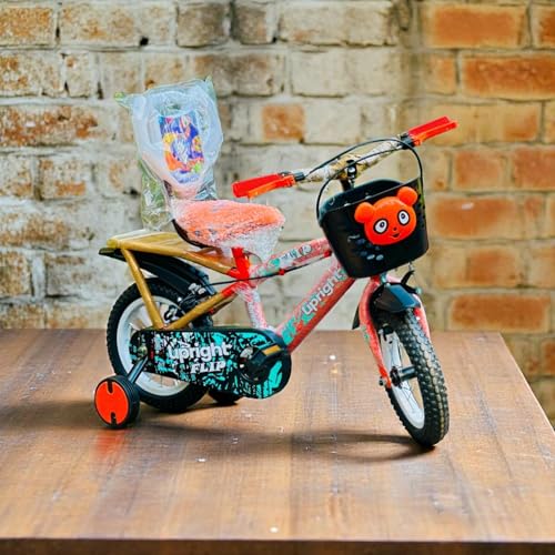 CLIFF CROXS Steel Frame 12T Road Cycle for Kids with Adjustable Seat & Bicycle Backrest,Training Wheels (90% Assembled) for Boys & Girls Ideal for Age Group 2-4 Years (Orange) - Image 3