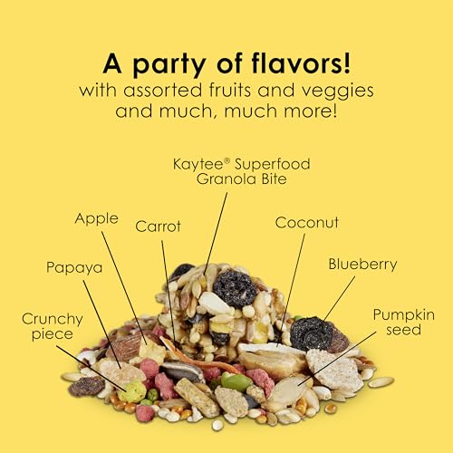 Kaytee Fiesta Cockatiel Bird Food, Nutritious Fun Blend, 4.5 Pounds | Foraging fun. Bird feed blend. Bird seeds, fruits, vegetables - image 8