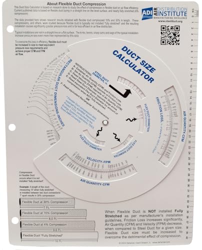 ADI Ductulator Duct Size Calculator