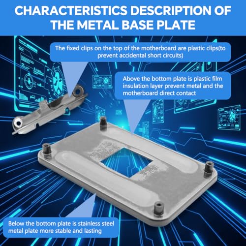 Image of ZORBES CPU Heatsink Bracket Stand Base for AMD AM4 AM5, Universal CPU Cooler Mounting Bracket Kit AM5 AM4 Backplate with Standoffs and Screws for PC Building and Cooler Installation