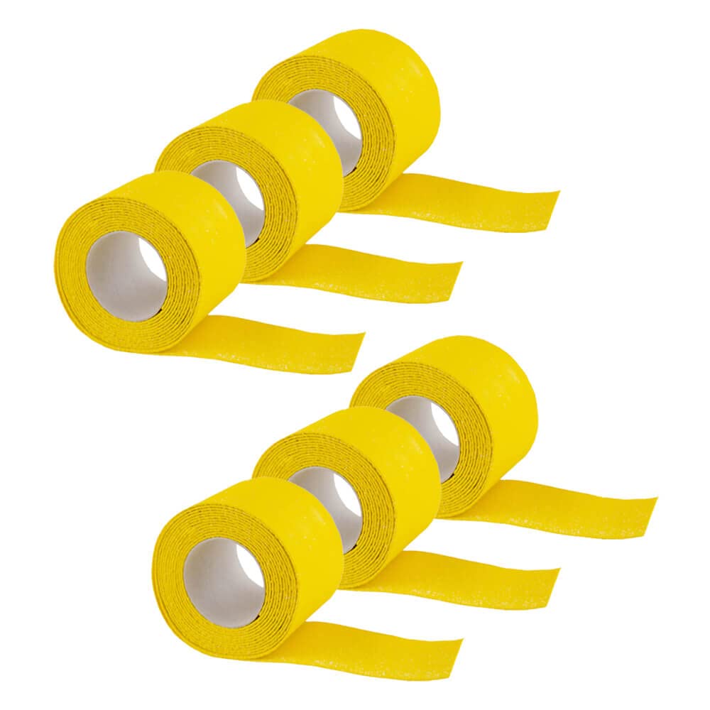 PREMARK BIGPACK 6 x Fahrbahnmarkierung, für Verkehrswege, gelb, 10 cm, 5 m/Rolle, Art.-Nr. 681133 | Straßenmarkierung | Fahrbahnmarkierung