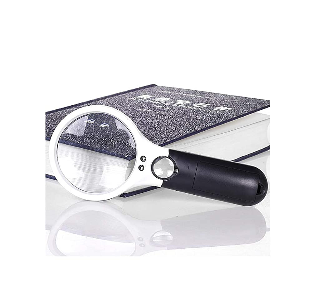 CRODY Magnifying Glasses,Handheld Magnifying Glass with Light, 10X 20X Hd Lens the Child Old Man Reading Gift Magnifier for Books Newspapers Maps Coins Jewellery Hobbies