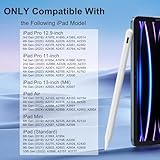 Stylus Pen for iPad Pencil 6-11th Generation(2018-2025) - 2X Fast Charge Active Pencil Compatible with Apple Pencil Pro 11"/12.9"/M4, Air 3/4/5/M2/M3,mini 5/6, White - Image 2