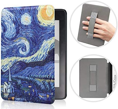 SCSVPN Case for 6'' Kindle Paperwhite 10th Generation - 2018 Release[Model No.: PQ94WIF] with Hand Strap & Auto Sleep/Wake, Slim PU Leather Protective Covers ONLY Fit Kindle Paperwhite 2018 E-Reader