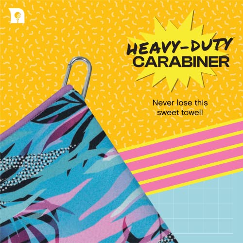 Noonan Golf Towel - Premium Microfiber Towel With Carabiner Clip (24” X 15”) | Golf Accessories For Men & Women | Fun, Creative & Unique Designs (Da Bomb) #TOP5