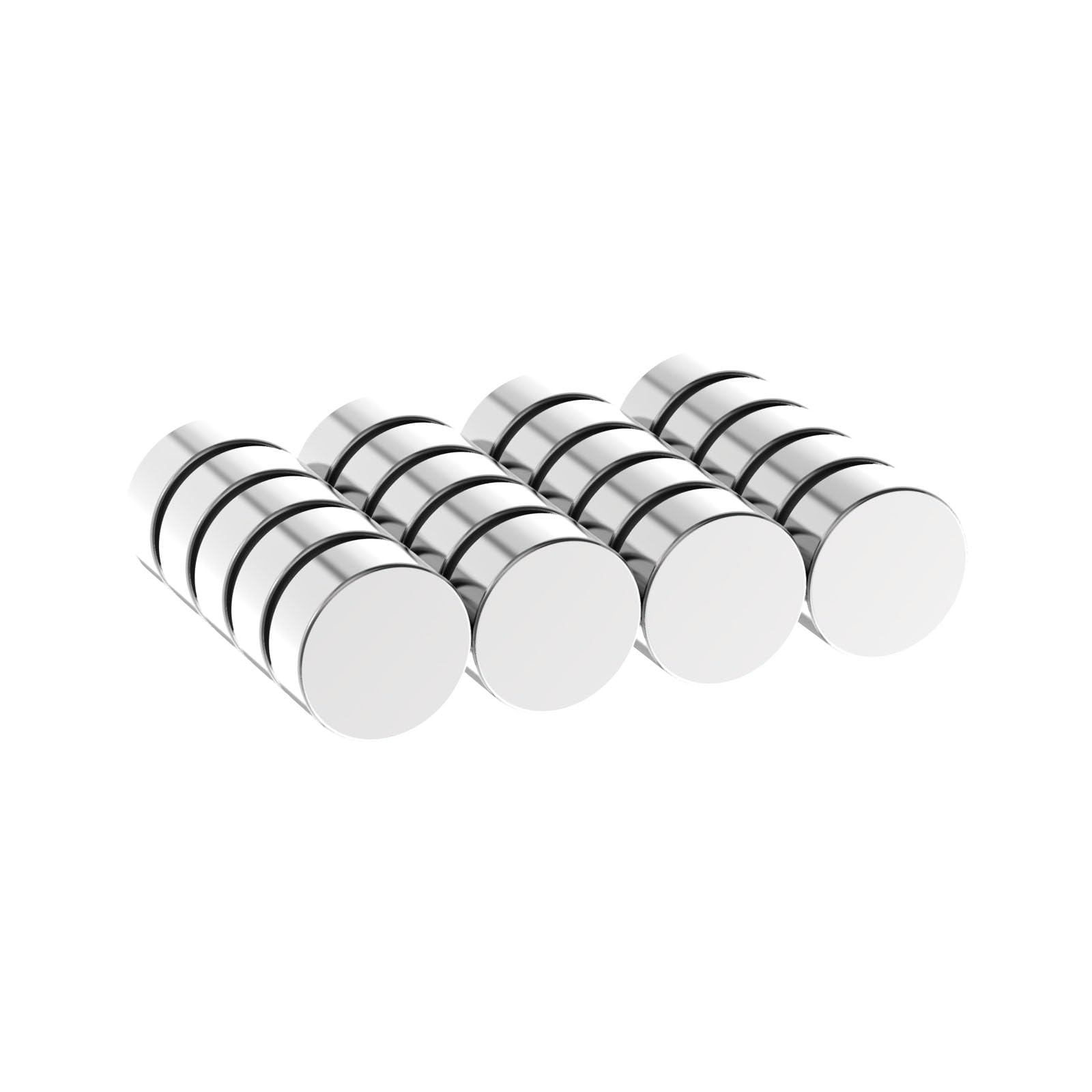 Liftsun N52-1/2" D x 3/8" H - 16 Pack, Powerful 1/2 Inch Cylinder Rare Earth Magnets, Super Strong Neodymium Disc Magnets for Fridge, DIY, Building,