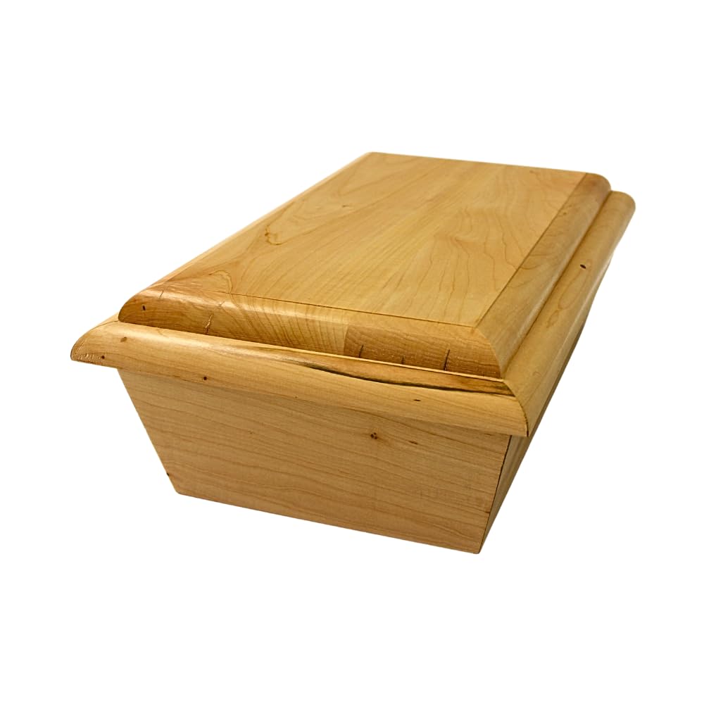 Hochwertiger würdevoller Eichenholzsarg für Kleintiere, Tiersarg, Hundesarg, Katzensarg, Kanninchensarg, Bestattungskiste massiv für Kleintiere aus Holz naturfarben, L/B/H 46 x 28 x 16 cm.