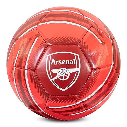 Hy-Pro Ballon de Football sous Licence Officielle Arsenal F.C. Cyclone | Taille 5, artilleurs, entraînement, Match, Marchandise, à Collectionner pour Enfants et Adultes, Rouge