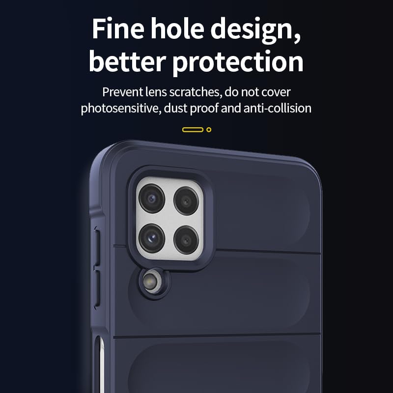 Coque Samsung A22 4G Asuwish silicone bleu avec protège-écran