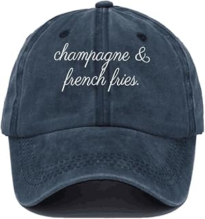 Champagne and French Fries Cap Funny Drinking Unisex Baseball Hat