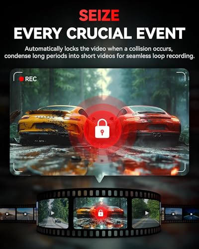 Image of REDTIGER F4 4K Dash Cam Front with 32GB Card,Voice Control,Mini dashcam with 2.2 inch Touchscreen,Built-in GPS & WiFi APP Control,Night View Car Camera,24H Parking Mode