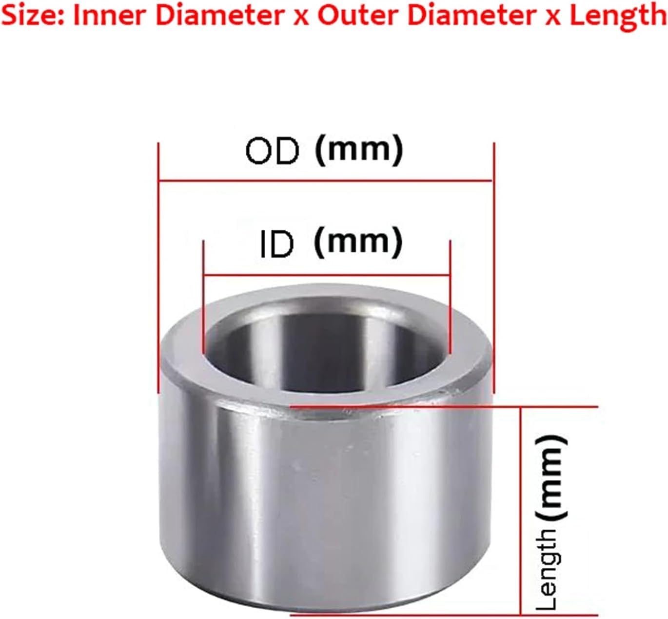 Rodamientos de manga acero, 2 uds., buje, diámetro interior del eje 50 52 55mm, exterior 55-70mm | 55x66x25mm