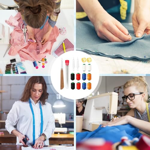 Menibeuty Set mit 41 Nähnadeln, Nadeln aus Stahl mit großem Öhr, Basis-Nähset, tragbares Nähset für Reparaturen, Stahlnadeln mit Nadeleinfädler, für Anfänger