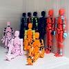 Set de figuras de acción T13 3D, Titan 13, Dummy 3D impreso, robot multiarticulado con articulación completa para coleccionistas y escritorio (ensamblado, figura negra + verde + perro) 8