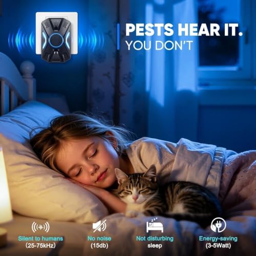 Image of 2026 Upgraded Ultrasonic Pest Repeller Indoor,3 Modes Mouse Repellent Insect Plug in,Pest Control for Roach,Bug,Spider,Mosquito,Ant,Rat,Mice Deterrent,Electronic Rodent Repellent Plug in