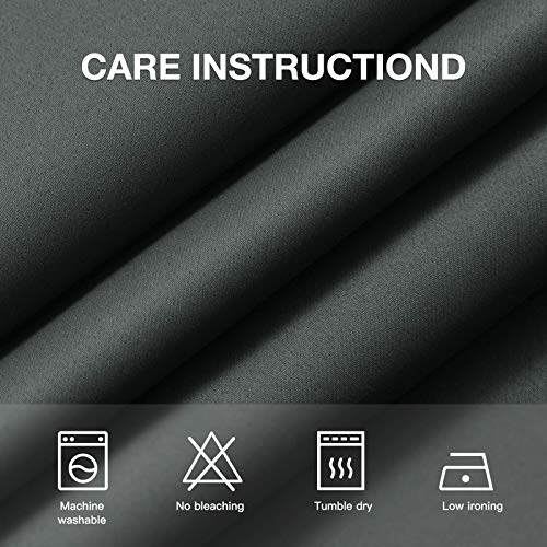 Image of COSVIYA Grommet Room Darkening Dark Grey Curtains 84 inch Long for Bedroom | Light Blocking Insulated Thermal Curtains for Living Room, Blackout Thick Polyester Window Drapes,52x84 inches, 2 Panels
