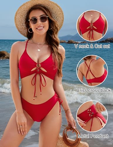 Blooming Jelly Womens Bikini Sets Two Piece Swimsuit 2025 Curvy Cutout String Bathing Suit2
