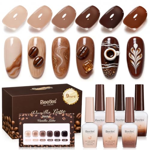 Image of Beetles Brown Nude Fall Jelly Gel Nail Polish Set