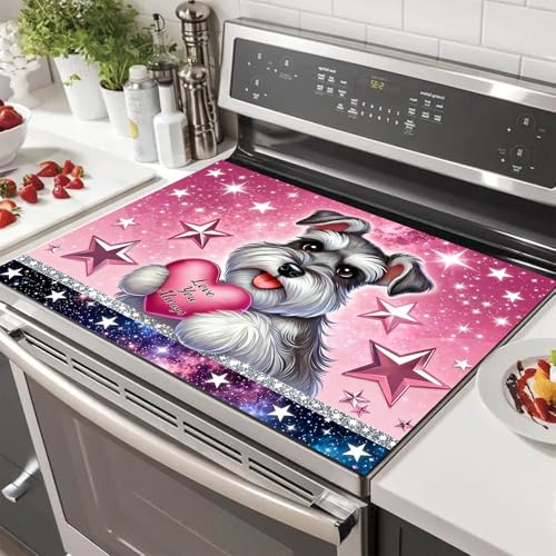 Image of HOMETITUTE Spring Stove Top Cover 28x20 Puppy Heart Heat Resistant