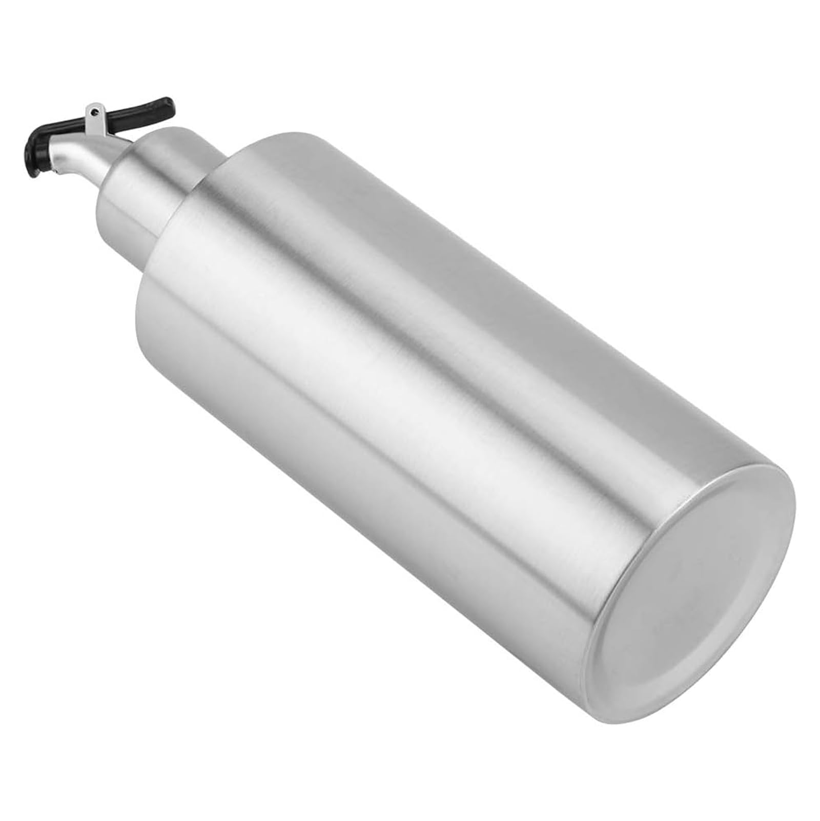 KRILLIQ Lattina di Olio Oliera in Acciaio Inossidabile Confezione da 2 Bottiglie cilindriche per Olio Set Dispenser per Olio e aceto per la Finitura dei Piatti per Condimento