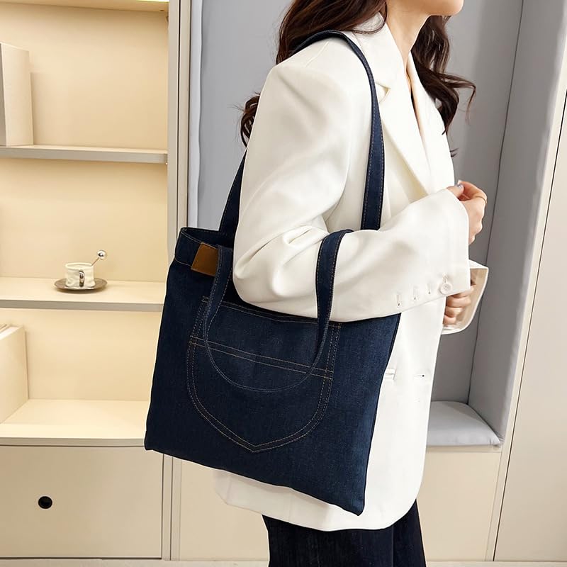Women's Denim-Shoulder Handbags, Women's Large Crossbody Handbags, Suitable For Work And Shopping