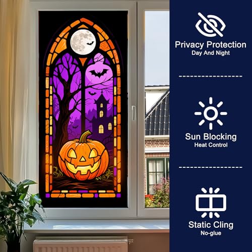 Película decorativa adhesiva para ventana Halloween miniatura 2