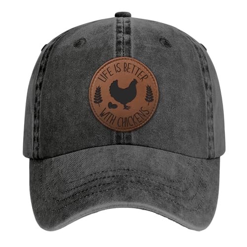 Gorra Trucker con Parche de Cuero y Bordado de Pollo miniatura 4