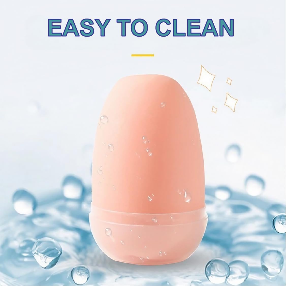 ZERKOR Tiny Size Anal Male Masturbator Sex Toy for Men, Flesh Realistic Textured Anus Male Stroker Light Male Sex Toys, F*ck and Suck Mouth Cup, Soft Compact Egg