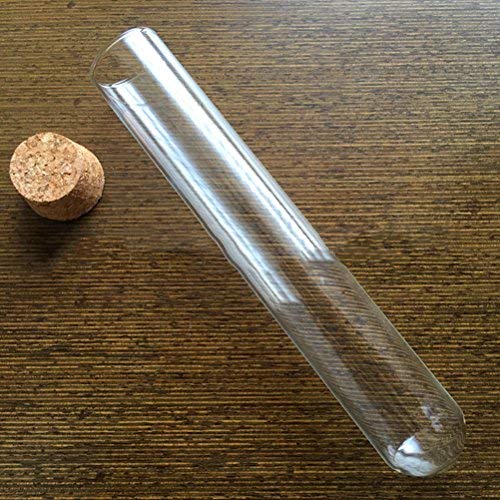 UKCOCO 20PCS Glass Clear Test Tubes with Cork Stoppers for Scientific Experiments Powder Liquid Storage 20 x 150mm - Image 3