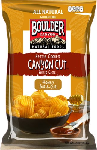 Image of Boulder Canyon Kettle Cooked Potato Chips, Honey Bar-B-Que, 6.5 Ounce (Pack of 12)